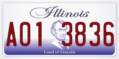 IL license plate A013836