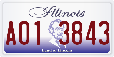 IL license plate A013843