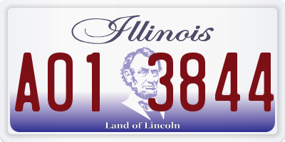 IL license plate A013844