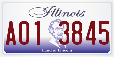 IL license plate A013845