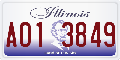 IL license plate A013849