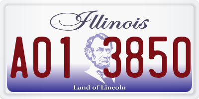 IL license plate A013850