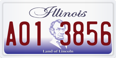 IL license plate A013856