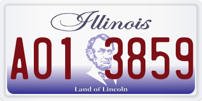 IL license plate A013859
