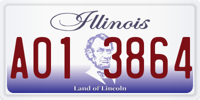 IL license plate A013864