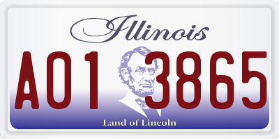 IL license plate A013865