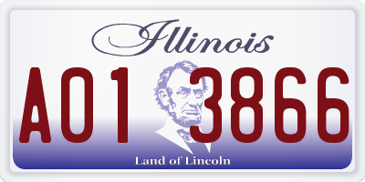 IL license plate A013866