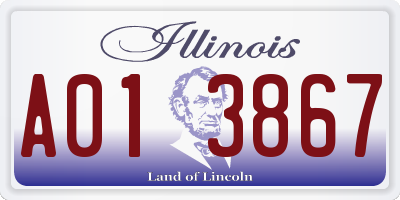 IL license plate A013867