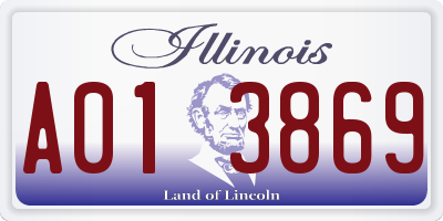 IL license plate A013869