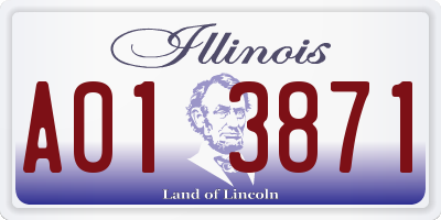 IL license plate A013871