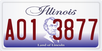 IL license plate A013877