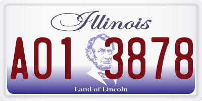 IL license plate A013878