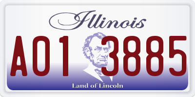 IL license plate A013885