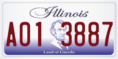 IL license plate A013887