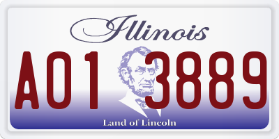 IL license plate A013889