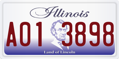 IL license plate A013898
