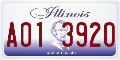 IL license plate A013920