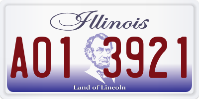 IL license plate A013921