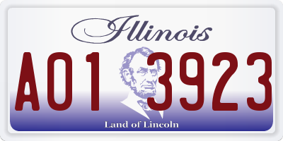IL license plate A013923