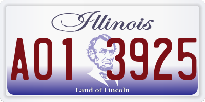 IL license plate A013925
