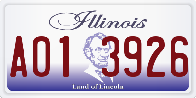 IL license plate A013926