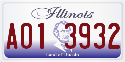 IL license plate A013932