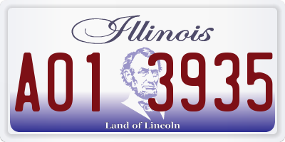 IL license plate A013935