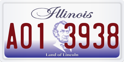 IL license plate A013938