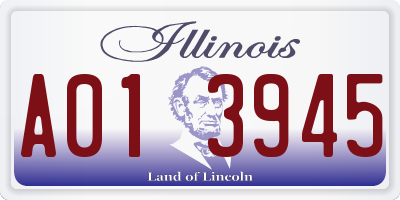 IL license plate A013945