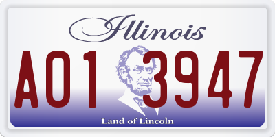 IL license plate A013947
