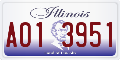 IL license plate A013951