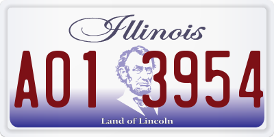IL license plate A013954
