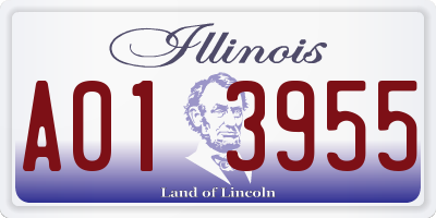 IL license plate A013955