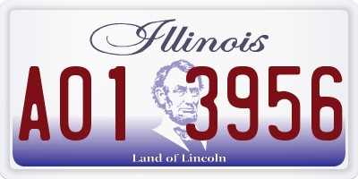 IL license plate A013956