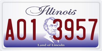 IL license plate A013957