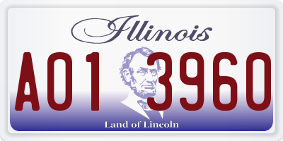 IL license plate A013960