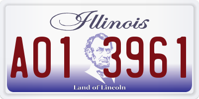 IL license plate A013961