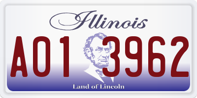 IL license plate A013962
