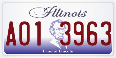IL license plate A013963