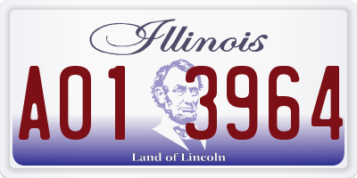 IL license plate A013964