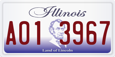 IL license plate A013967
