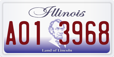 IL license plate A013968