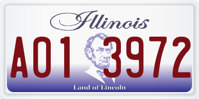 IL license plate A013972