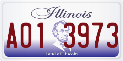 IL license plate A013973