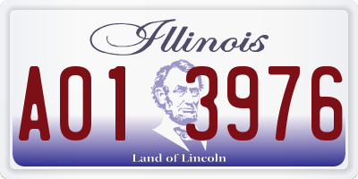 IL license plate A013976