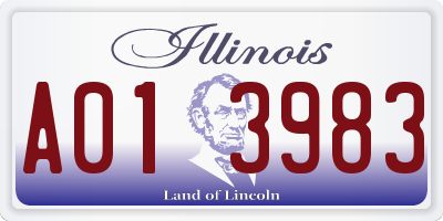 IL license plate A013983