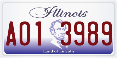 IL license plate A013989