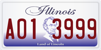 IL license plate A013999