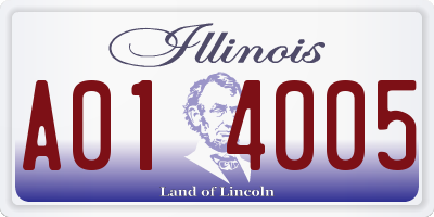 IL license plate A014005