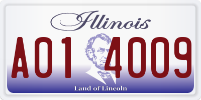 IL license plate A014009